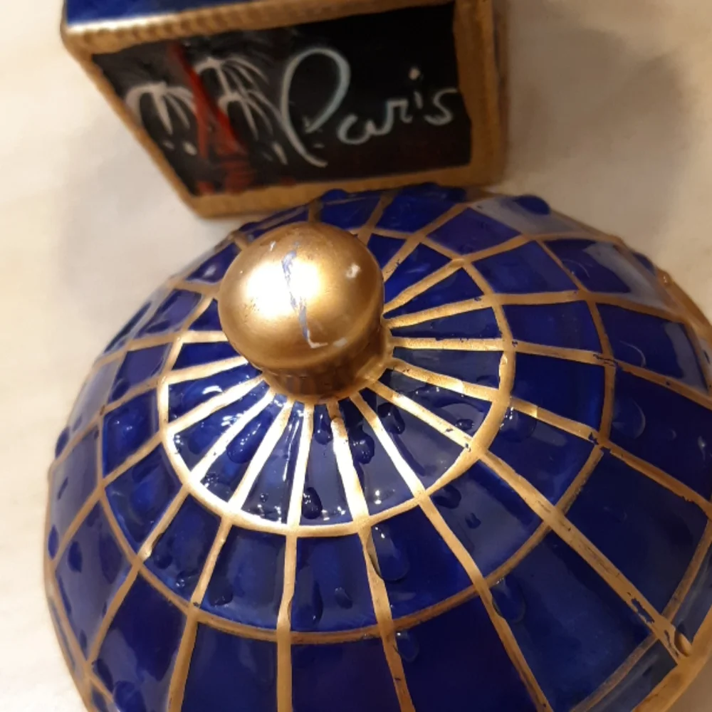 Paris Cotton ball Container Bathroom Decor